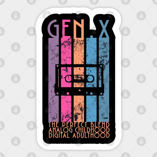 Retro purple Generation X Sticker by Maison de Kitsch